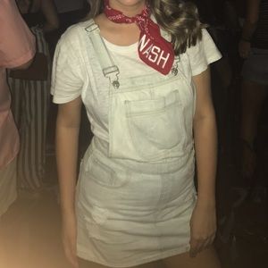 Blue jean overall dress